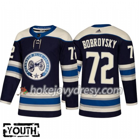 Dětské Hokejový Dres Columbus Blue Jackets Sergei Bobrovsky 72 Alternate 2018-2019 Adidas Authentic